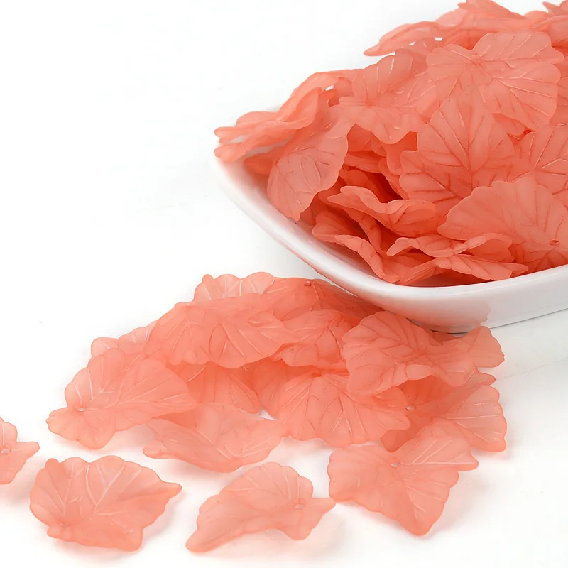 100pcs 24mm Transparent Frosted Acrylic Maple Leaf Pendants For DIY Jewelry Making, Hole :1mm
100pcs 24mm Transparent Frosted Acrylic Maple Leaf Pendants For DIY Jewelry Making, Hole :1mm
