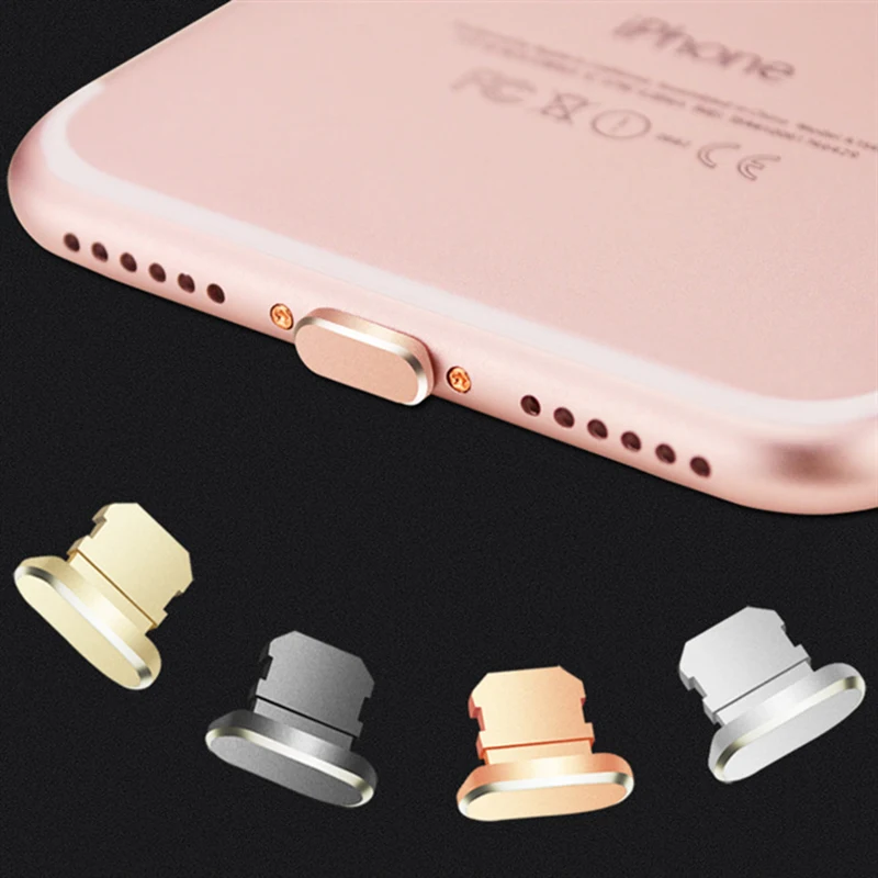 Алюминиевый материал от пыли для разъема зарядки порт iPhone Xs Max XR X 8 Plus 7 6s 5s 5 SE iPad Mini
