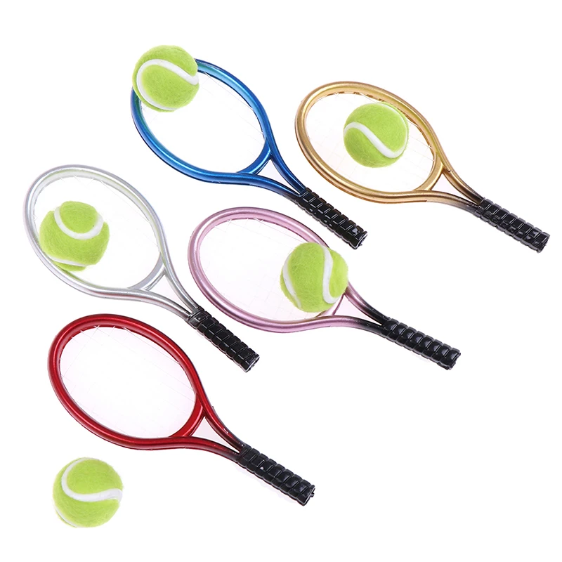 High Quality2Pcs/set 1:6 /1:12 Miniature Children Garden Mini Tennis Racket & Ball Gift Doll House Dollhouse Accessories
High Quality2Pcs/set 1:6 /1:12 Miniature Children Garden Mini Tennis Racket & Ball Gift Doll House Dollhouse Accessories