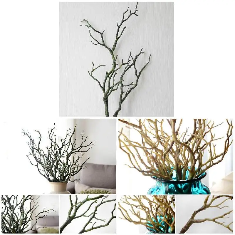 

Dried Tree Home Decor Peacock Coral Branches Plastic Artificial Plants Wedding Decoration lpfk Artificial Plants Decorations New