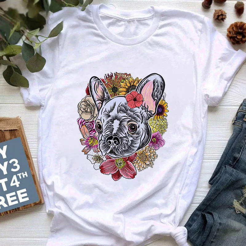 New Summer French Bulldog T Shirt Women Cute Cartoon Pit Bull Tee Shirt Top Female France Shepherd T-shirts Short Sleeve
New Summer French Bulldog T Shirt Women Cute Cartoon Pit Bull Tee Shirt Top Female France Shepherd T-shirts Short Sleeve
