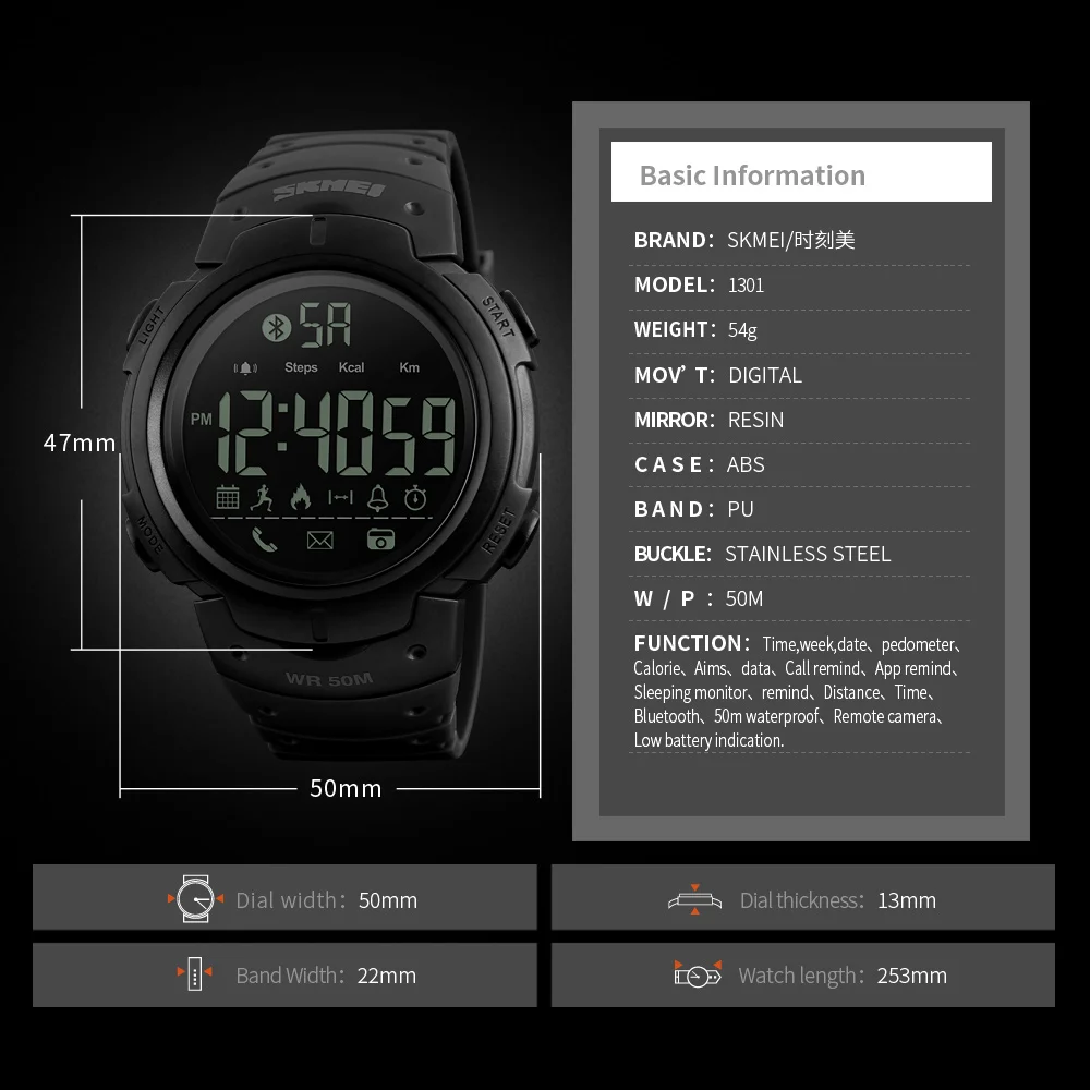 Men Smartwatch Sport Digital Watches Bluetooth APP Remind Passometer Waterproof Smart Watch Bracelets Reloj inteligente
Men Smartwatch Sport Digital Watches Bluetooth APP Remind Passometer Waterproof Smart Watch Bracelets Reloj inteligente