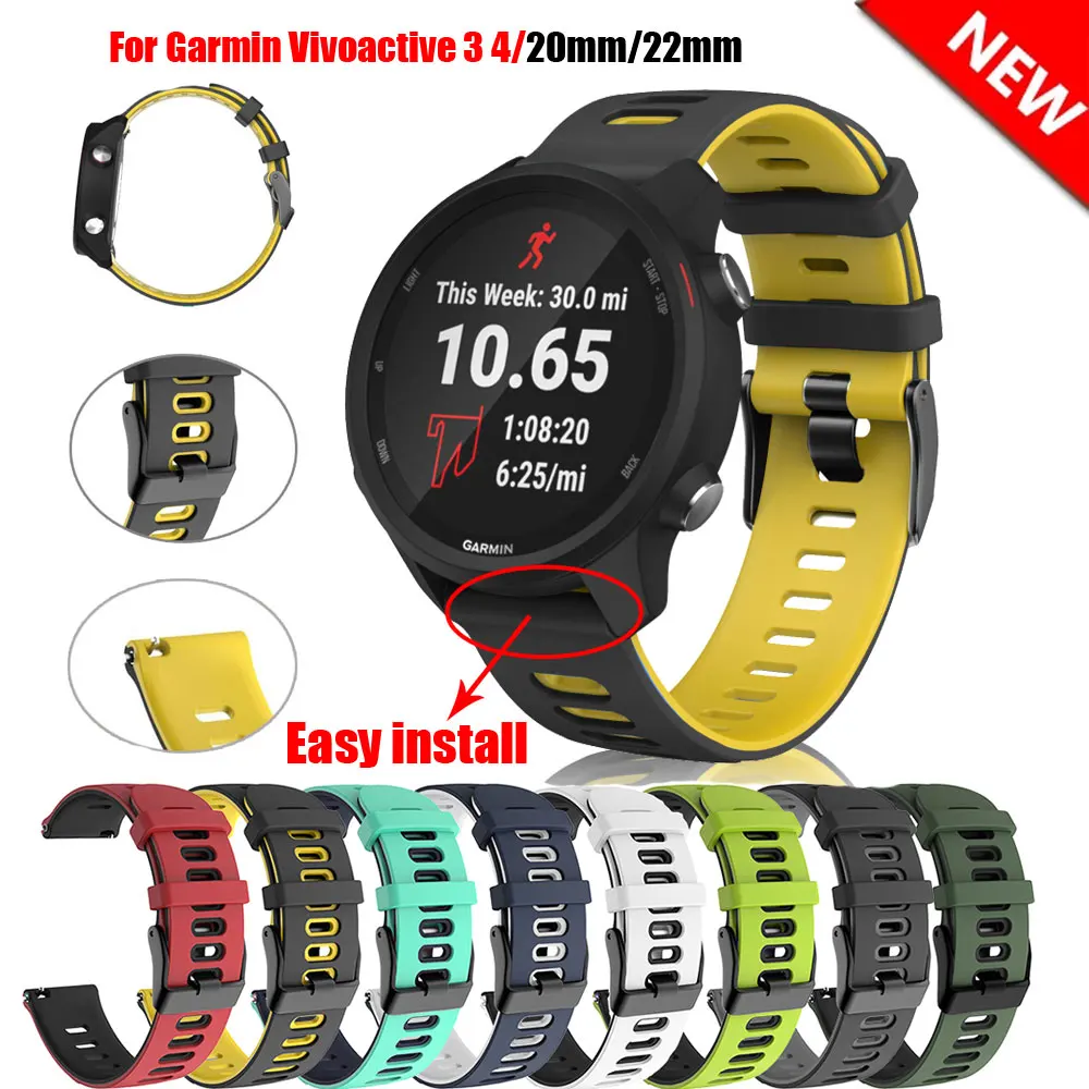 Ремешок силиконовый для смарт-часов Garmin Forerunner 245 245M 645 Vivoactive 3 4, 20 22 мм
Ремешок силиконовый для смарт-часов Garmin Forerunner 245 245M 645 Vivoactive 3 4, 20 22 мм