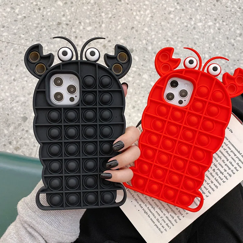 Agrotera Soft Silicone Case Cover for iPhone 7 8 Plus X XS XR 11 SE 2020 12 13 Pro Max 3D Push Pop it Squeeze Squishy Lobster
Agrotera Soft Silicone Case Cover for iPhone 7 8 Plus X XS XR 11 SE 2020 12 13 Pro Max 3D Push Pop it Squeeze Squishy Lobster