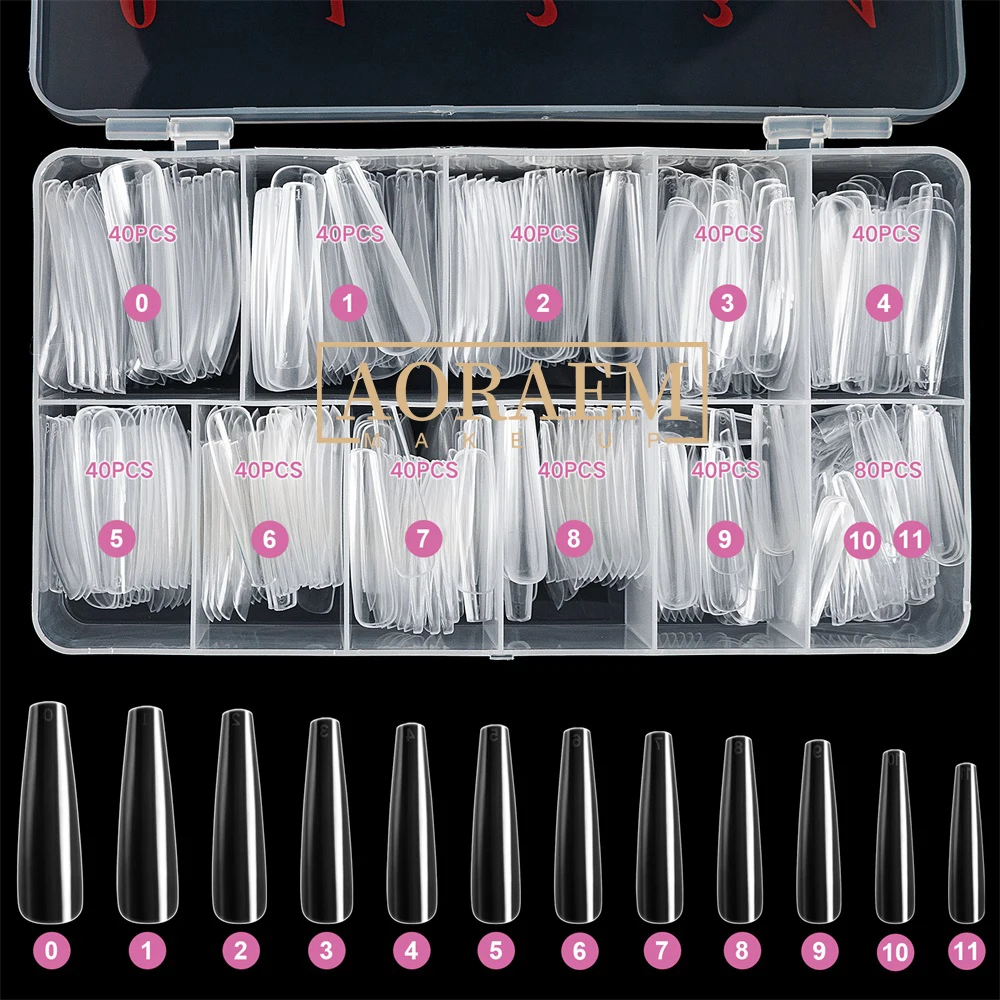 AORAEM Long False Nails 480pcs/Box XL Acrylic Artificail Nail Tips Clear Manicure Stiletto Square Tip Press On Fake Nail Art
AORAEM Long False Nails 480pcs/Box XL Acrylic Artificail Nail Tips Clear Manicure Stiletto Square Tip Press On Fake Nail Art