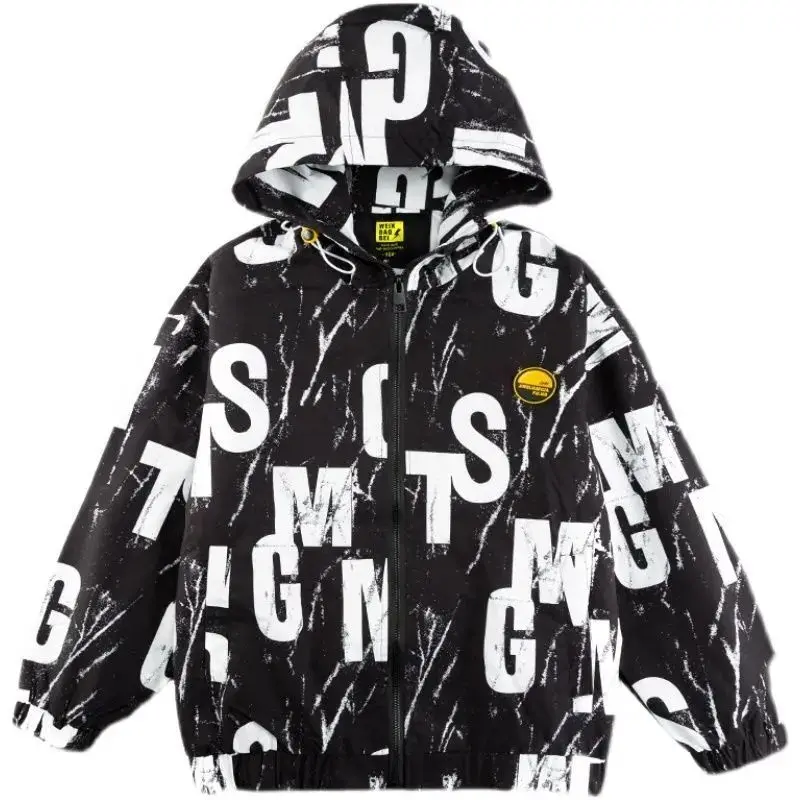 2021 Autumn New Boys' Children's Clothing Hooded Coat Handsome Letter Flip Tie Hat Jacket Casual Windbreaker 6 8 10 11 12 Years
2021 Autumn New Boys' Children's Clothing Hooded Coat Handsome Letter Flip Tie Hat Jacket Casual Windbreaker 6 8 10 11 12 Years