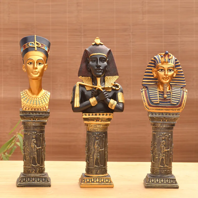 Egyptian Tutankhamun Pharaohs Head Sculpture Ornaments Cleopatra King Figure Statue Figurines Decoration Home Hotel Bar Display
Egyptian Tutankhamun Pharaohs Head Sculpture Ornaments Cleopatra King Figure Statue Figurines Decoration Home Hotel Bar Display