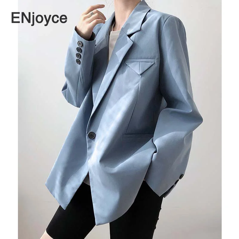Women Vintage Blue Personality Pocket Blazer New Lapel Long Sleeve Fit Jacket Suits Fashion Spring Autumn 2020 Tide
Women Vintage Blue Personality Pocket Blazer New Lapel Long Sleeve Fit Jacket Suits Fashion Spring Autumn 2020 Tide