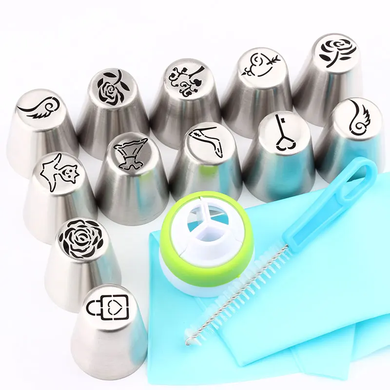Valentine's Day 15pcs/Set Design Love Pastry Nozzles Russian Piping Tips And Coupler Large Size Icing Piping Nozzle Tips
Valentine's Day 15pcs/Set Design Love Pastry Nozzles Russian Piping Tips And Coupler Large Size Icing Piping Nozzle Tips