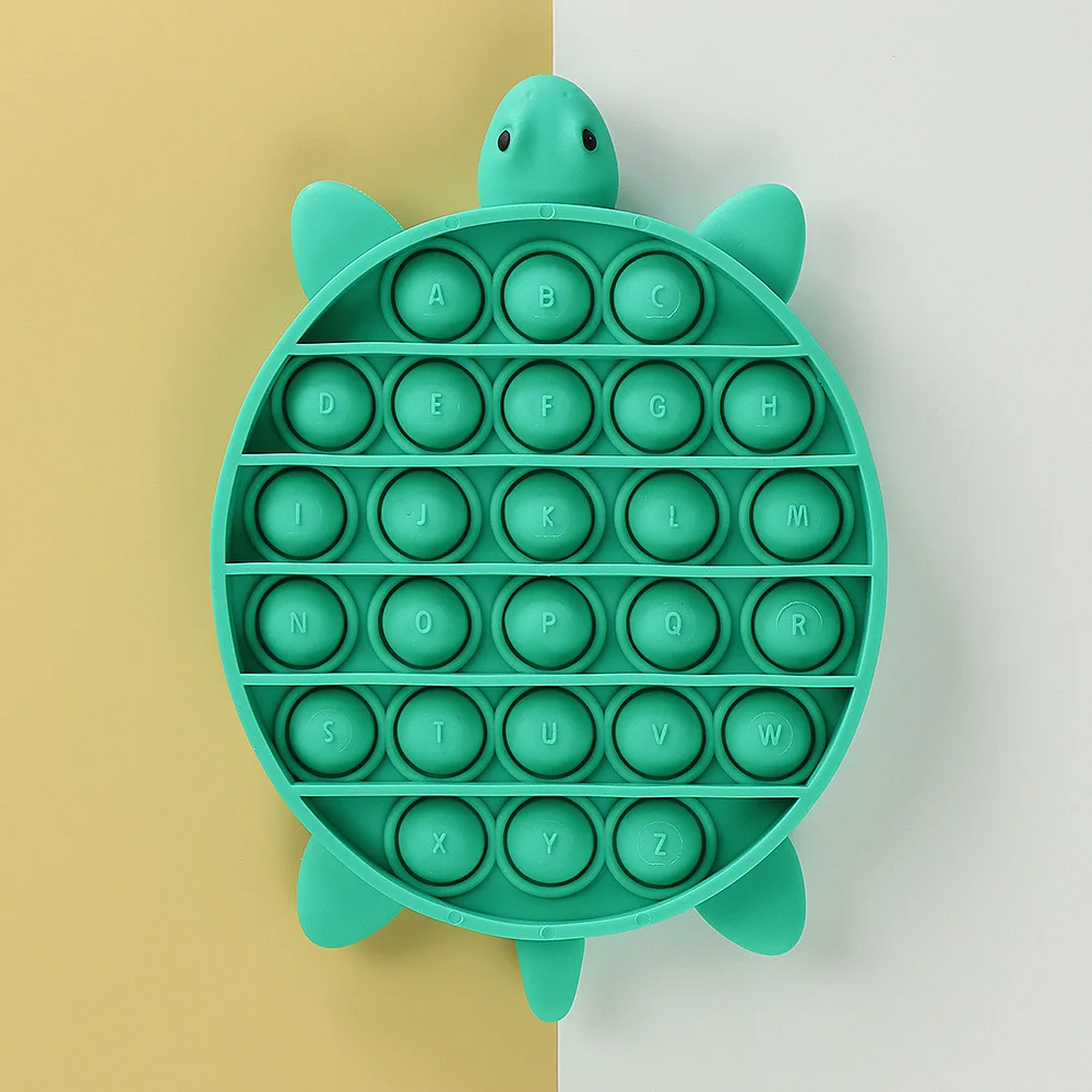 

Зеленая черепаха, игрушка-антистресс с пузырьками, сенсорная игрушка для снятия стресса, простая ручная игра, антистрессовые игрушки для де...