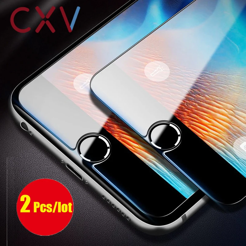 2 шт./лот Защитное стекло для экрана iphone X XS MAX XR 7 8 Plus закаленное xr|Защитные стёкла и