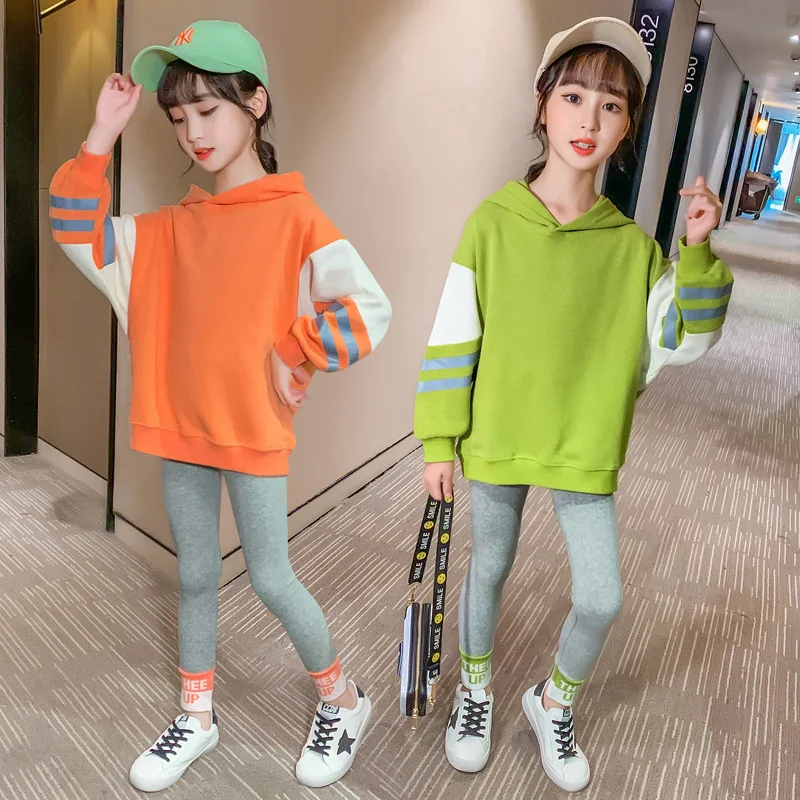 Spring Children Girls Clothing Set Fashion Splice Hooded Sweater Suit Teenage Kids Tracksuit Costume 4 5 6 7 8 9 10 11 12 Years
Spring Children Girls Clothing Set Fashion Splice Hooded Sweater Suit Teenage Kids Tracksuit Costume 4 5 6 7 8 9 10 11 12 Years