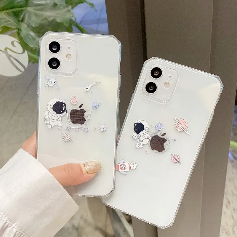 Transparent Cute Cartoon Astronaut Phone Case For iPhone 13 12 11 Pro Max Mini X XR XS 7 8 Plus SE 2020 Soft Bumper Back Cover
Transparent Cute Cartoon Astronaut Phone Case For iPhone 13 12 11 Pro Max Mini X XR XS 7 8 Plus SE 2020 Soft Bumper Back Cover