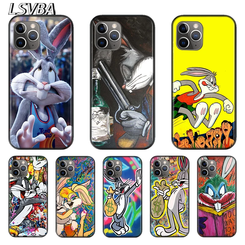 Cute anime Bugs Bunny For Apple iPhone 12 11 XS Pro Max Mini XR X 8 7 6 6S Plus 5 SE 2020 Black Silicone soft Cover Phone Case
Cute anime Bugs Bunny For Apple iPhone 12 11 XS Pro Max Mini XR X 8 7 6 6S Plus 5 SE 2020 Black Silicone soft Cover Phone Case