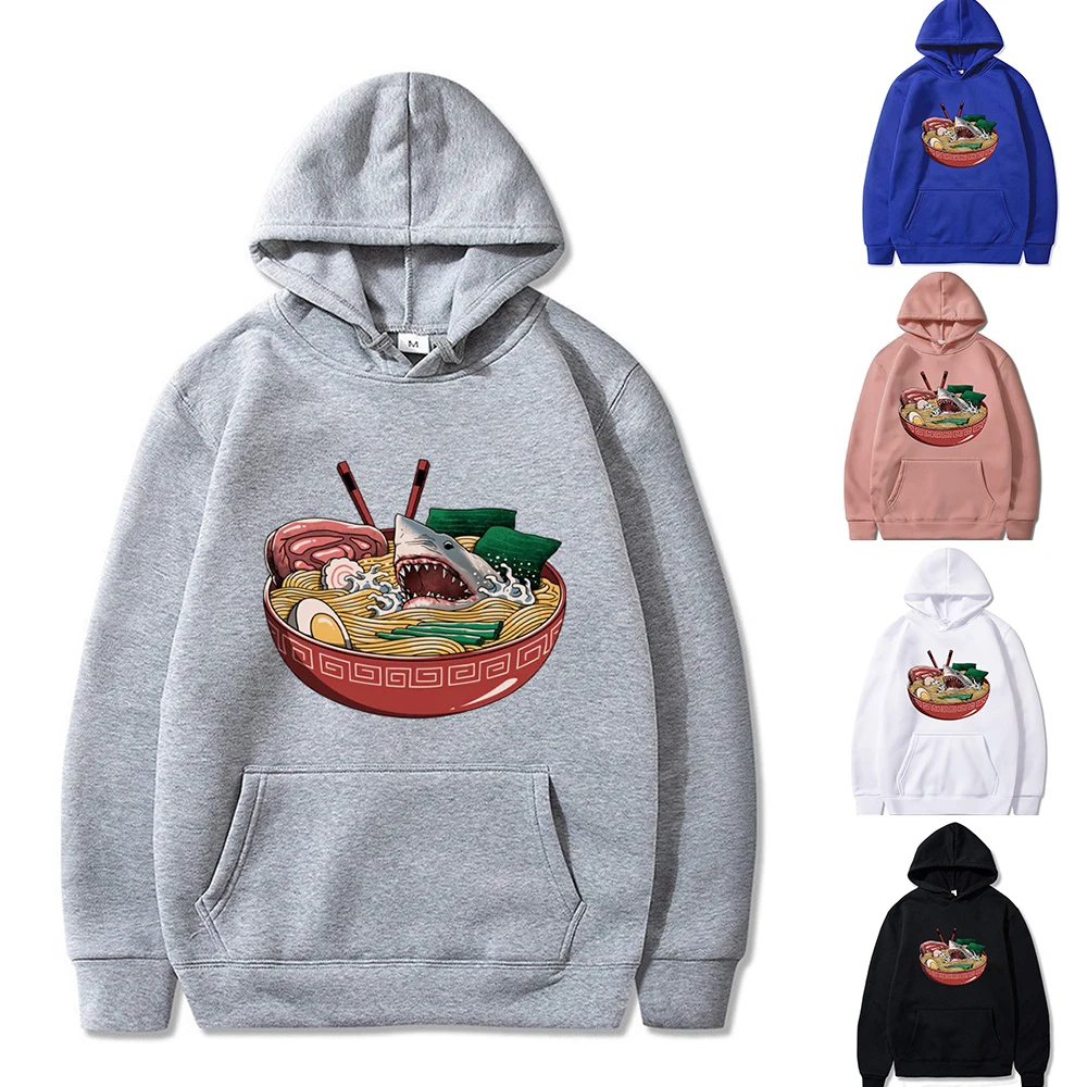 Hoodie Men and Women All-match Sweatshirts Shark Eating Noodle Printing Pullovers Casual Streetwear Fashion High Street Clothes
Hoodie Men and Women All-match Sweatshirts Shark Eating Noodle Printing Pullovers Casual Streetwear Fashion High Street Clothes