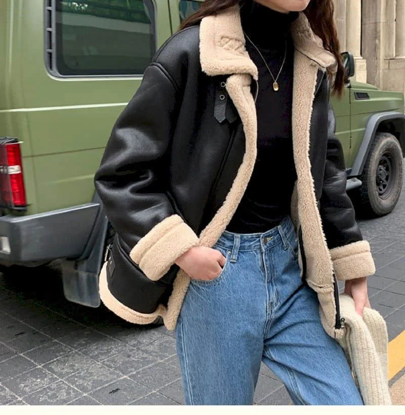 coat women clothes thickened motorcycle clothing PU leather jacket women 2020 autumn winter new fur one-piece imitation lamb
coat women clothes thickened motorcycle clothing PU leather jacket women 2020 autumn winter new fur one-piece imitation lamb