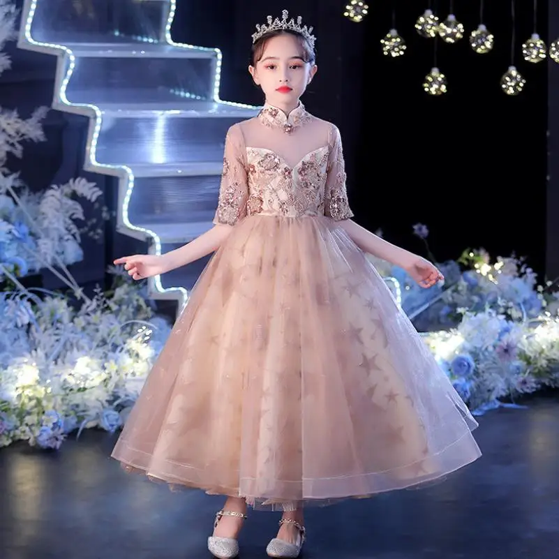 Autumn Winter Children's Princess Evening Gown Kids Catwalk Clothing Mesh Sequines Design Birthday Party Dresses For Girls L1442
Autumn Winter Children's Princess Evening Gown Kids Catwalk Clothing Mesh Sequines Design Birthday Party Dresses For Girls L1442