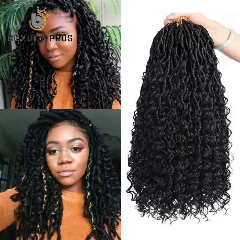 14 18inch River Messy Goddess Faux Locs Curly Crochet Braid Bohemian Soft Dreadlocks Synthetic Braids Hair Extensions
14 18inch River Messy Goddess Faux Locs Curly Crochet Braid Bohemian Soft Dreadlocks Synthetic Braids Hair Extensions