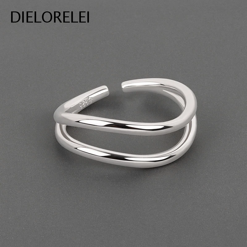 DIELORELEI 925 Sterling Silver Minimalist Women Light Luxury Eliminates Metal Allergies Adjustable Ring Jewelry Temperament
DIELORELEI 925 Sterling Silver Minimalist Women Light Luxury Eliminates Metal Allergies Adjustable Ring Jewelry Temperament