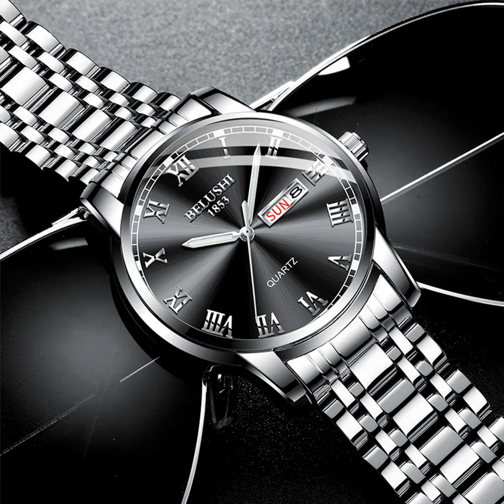 BELUSHI Men Watches Top Brand Luxury Full Steel Waterproof Quartz Watch Men Fashion Chronograph Male Sport Military Wrist Watch
BELUSHI Men Watches Top Brand Luxury Full Steel Waterproof Quartz Watch Men Fashion Chronograph Male Sport Military Wrist Watch