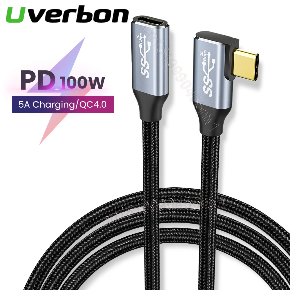 TypeC Female to C Male Single Elbow 100W 3.1Gen2 4K@60HZ HD Video Transmission Line 10GB For Samsung Huawei Portable Connector
TypeC Female to C Male Single Elbow 100W 3.1Gen2 4K@60HZ HD Video Transmission Line 10GB For Samsung Huawei Portable Connector