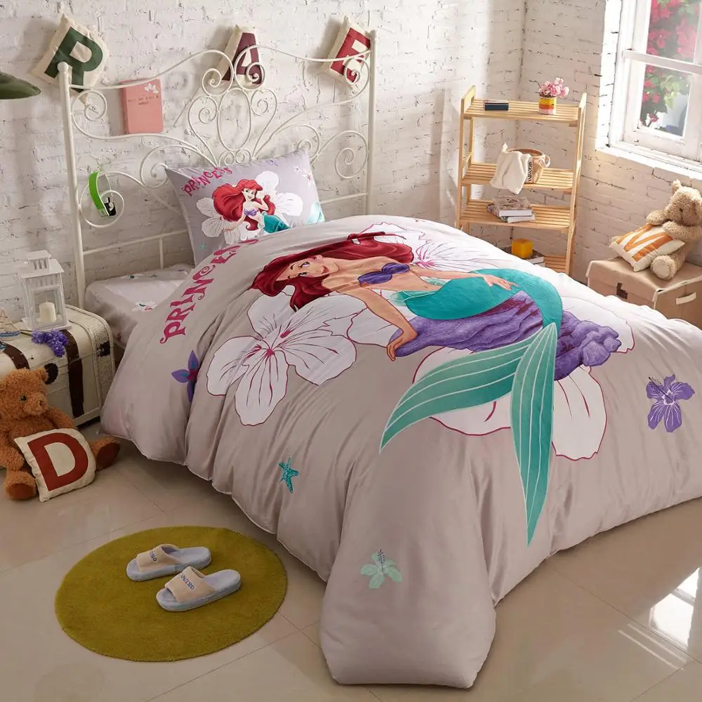 Mermaid Princess duvet cover set for kids bedding twin size coverlets 100% cotton queen king bed set 3 pcs girls Disney single
Mermaid Princess duvet cover set for kids bedding twin size coverlets 100% cotton queen king bed set 3 pcs girls Disney single