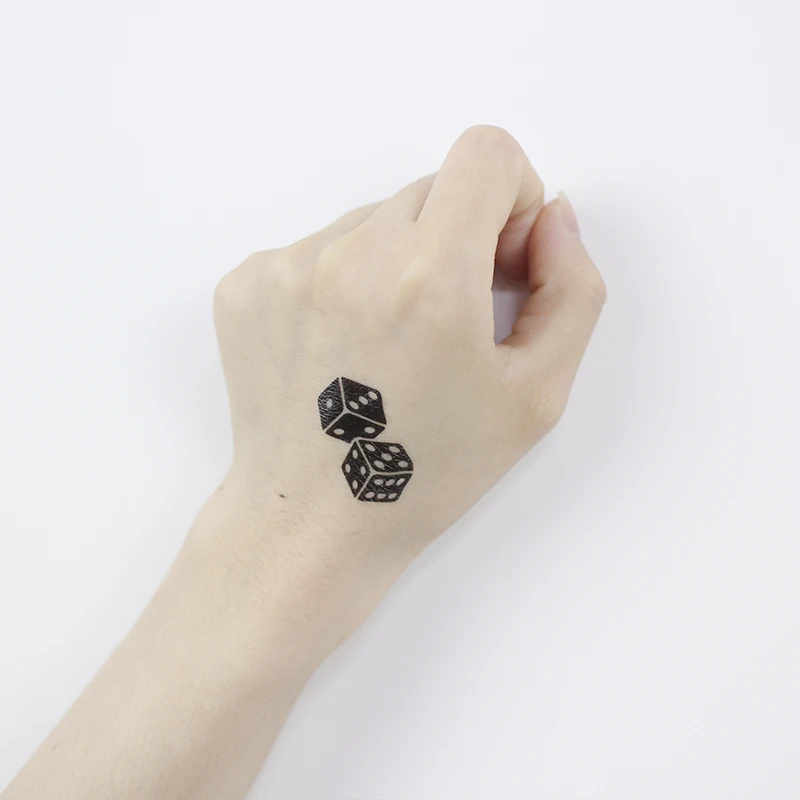 Наклейка-Татуировка Clover Dice временная Водонепроницаемая татуировка для мужчин и