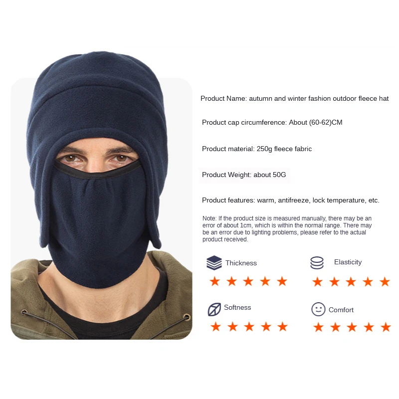 Winter Warm Cycling Cap Full Face Mask Thermal Fleece Ski Hat Earmuffs Spots Windproof Hiking Snowboard Motocycle Bicycle Cap
Winter Warm Cycling Cap Full Face Mask Thermal Fleece Ski Hat Earmuffs Spots Windproof Hiking Snowboard Motocycle Bicycle Cap