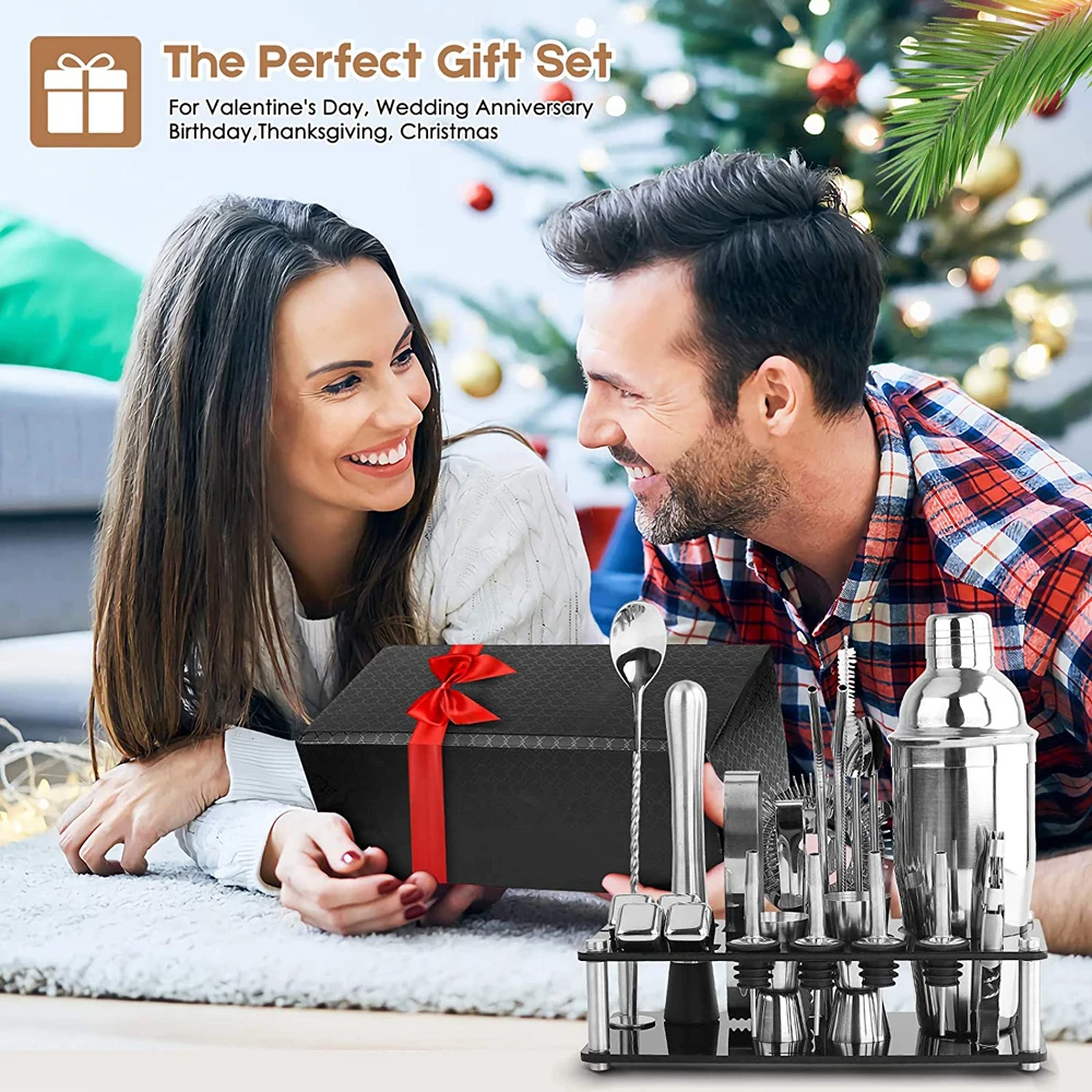 Bartender Kit 23-Piece Cocktail Shaker Set Of Stainless Steel Ice Grain Acrylic Stand For Mixed Drinks Martini Bar Tools
Bartender Kit 23-Piece Cocktail Shaker Set Of Stainless Steel Ice Grain Acrylic Stand For Mixed Drinks Martini Bar Tools