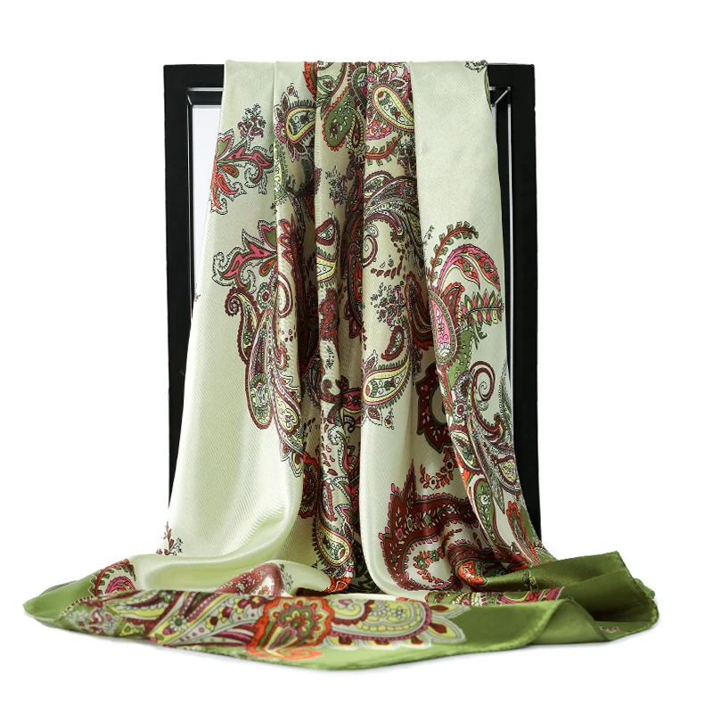 Fashion Scarves For Women Print Silk Satin Head Scarf Female 90cmx90cm Luxury Brand Square Shawl Large Hijab Scarfs For Ladies
Fashion Scarves For Women Print Silk Satin Head Scarf Female 90cmx90cm Luxury Brand Square Shawl Large Hijab Scarfs For Ladies