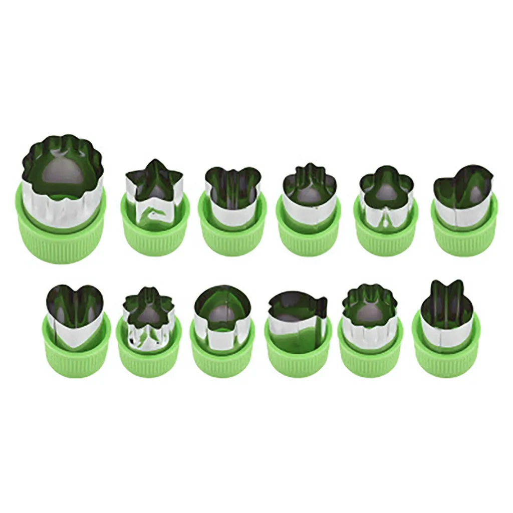 12Pcs Vegetable Fruit Cutter Star Shape Fondant Cake Cookie Plunger Mould Stainless Steel Mold Cutter Tools Kitchen Accessories
12Pcs Vegetable Fruit Cutter Star Shape Fondant Cake Cookie Plunger Mould Stainless Steel Mold Cutter Tools Kitchen Accessories
