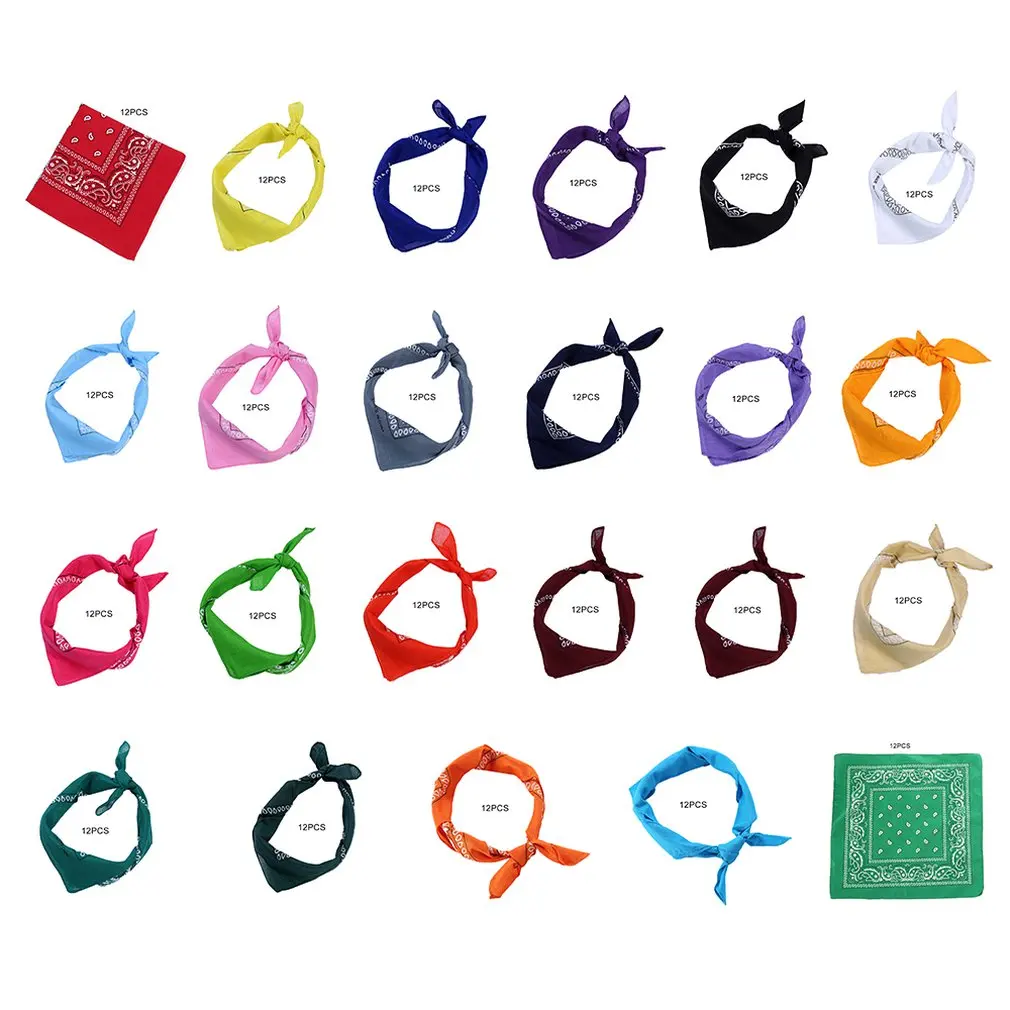 12 Pcs Fashion Hip Hop Cotton Square Bandana 55cm x 55cm Printed Cashmere Headband For Women Men Boys Girls
12 Pcs Fashion Hip Hop Cotton Square Bandana 55cm x 55cm Printed Cashmere Headband For Women Men Boys Girls