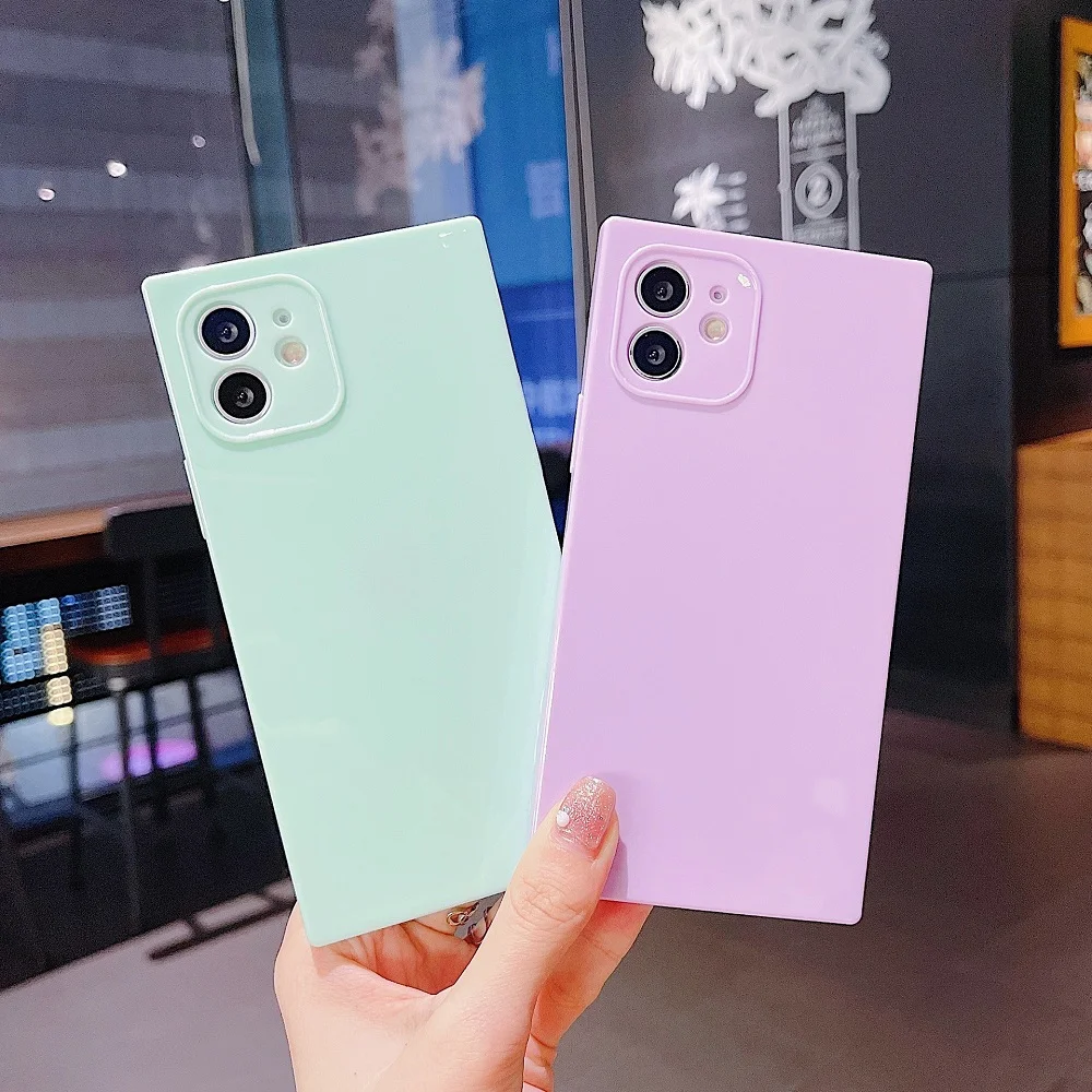 Square Candy Colorful Lens Protection Phone Case For iPhone 11 12 Pro Max X XR XS Max 7 8 Plus SE 2020 Plain Soft TPU Back Cover
Square Candy Colorful Lens Protection Phone Case For iPhone 11 12 Pro Max X XR XS Max 7 8 Plus SE 2020 Plain Soft TPU Back Cover