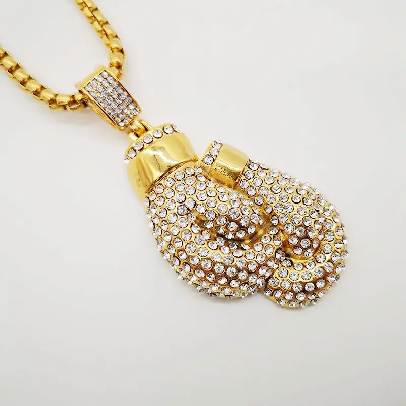 New 316L Stainless Steel Boxing Glove Pendant & Necklace Bling Bling Full Rhinestones Fitness Necklace Jewelry
New 316L Stainless Steel Boxing Glove Pendant & Necklace Bling Bling Full Rhinestones Fitness Necklace Jewelry