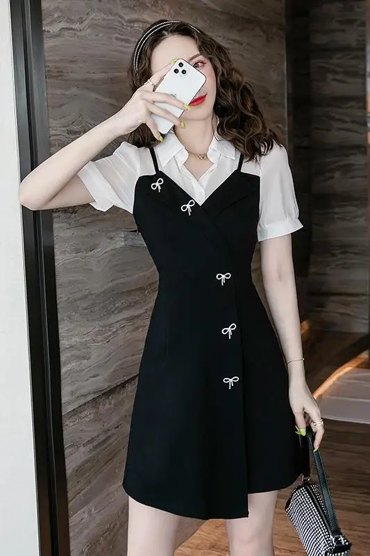 COIGARSAM Women dress Summer Dresses Black 0975
COIGARSAM Women dress Summer Dresses Black 0975