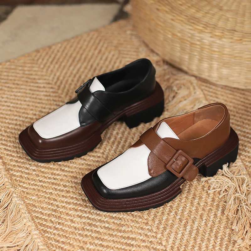 Mixed Colors Women Shoes 2021 New Genuine Leather Shoes Woman Heels Working Thick Botton Square Toe Women Shoes Shoes for Women
Mixed Colors Women Shoes 2021 New Genuine Leather Shoes Woman Heels Working Thick Botton Square Toe Women Shoes Shoes for Women