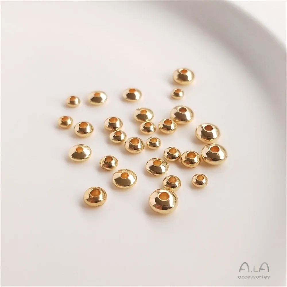 American 14K gold bag color preserving gold bead flying saucer bead DIY Bracelet abacus 3 / 4 / 5mm Spacer Bead
American 14K gold bag color preserving gold bead flying saucer bead DIY Bracelet abacus 3 / 4 / 5mm Spacer Bead