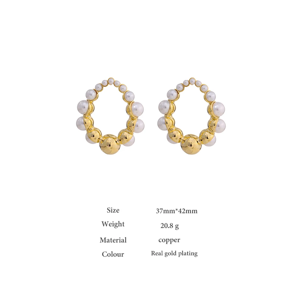 Yhpup New Korean Imitation Pearls Geometric Stud Earrings Trendy Metal Hollow Copper Hollow Earrings bijoux ete 2021 Summer Gift
Yhpup New Korean Imitation Pearls Geometric Stud Earrings Trendy Metal Hollow Copper Hollow Earrings bijoux ete 2021 Summer Gift