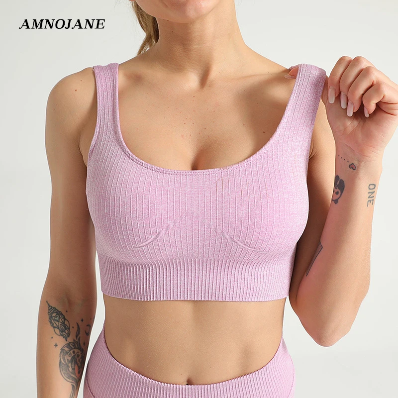 Спортивный Бюстгальтер Bralette укороченный топ Женская Спортивная одежда для бега