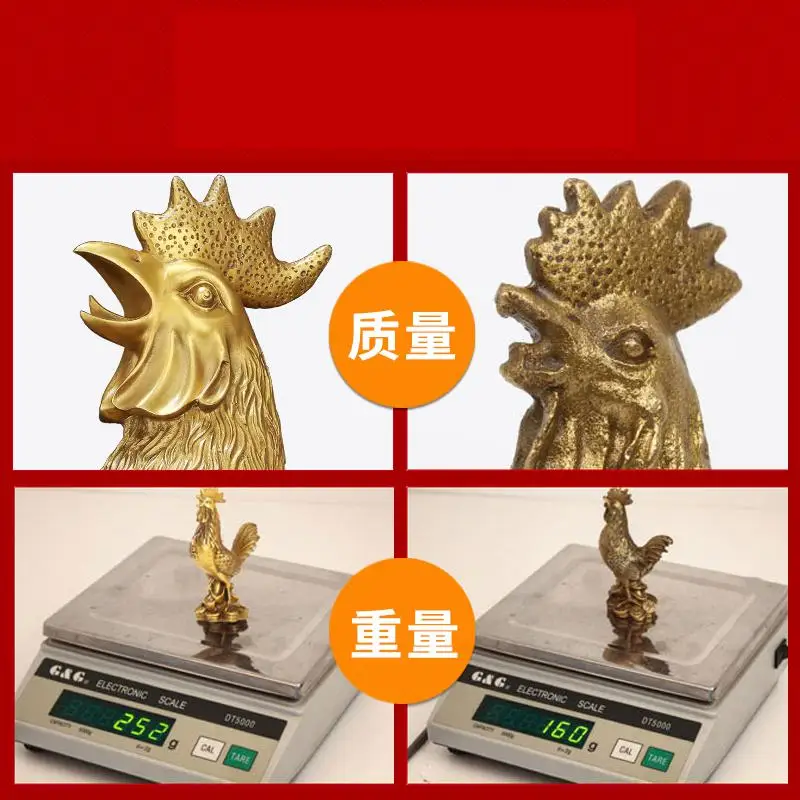 Chicken Decorations All Copper Roosters Big Golden Ingots Lucky Living Room Decoration Crafts Home Furnishin Figurines
Chicken Decorations All Copper Roosters Big Golden Ingots Lucky Living Room Decoration Crafts Home Furnishin Figurines