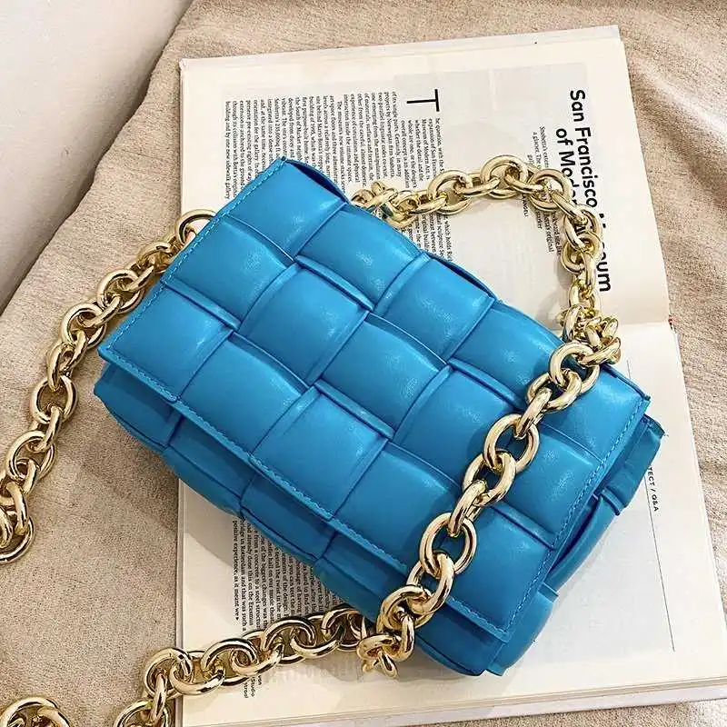 Soft Leather Woven Bag Brand Women Handbag Flap Thick Metal Chain Crossbody Bags Brand Women Shoulder Bag Female Clutches
Soft Leather Woven Bag Brand Women Handbag Flap Thick Metal Chain Crossbody Bags Brand Women Shoulder Bag Female Clutches
