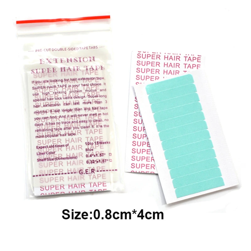 Pre-ready Double Sided Tape Tabs Super For Skin Weft Human Remy Hair Extensions No-Shine | Шиньоны и парики
