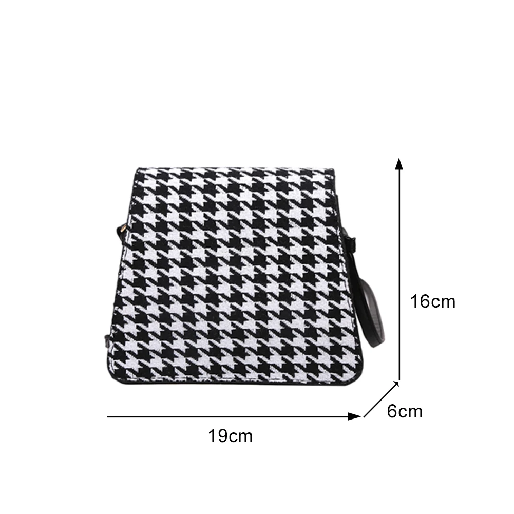 Vintage Woollen Handbag Women Houndstooth Crossbody Bag Ladies Purse Portable Plaid Pattern Street Commuter Shoulder Totes
Vintage Woollen Handbag Women Houndstooth Crossbody Bag Ladies Purse Portable Plaid Pattern Street Commuter Shoulder Totes