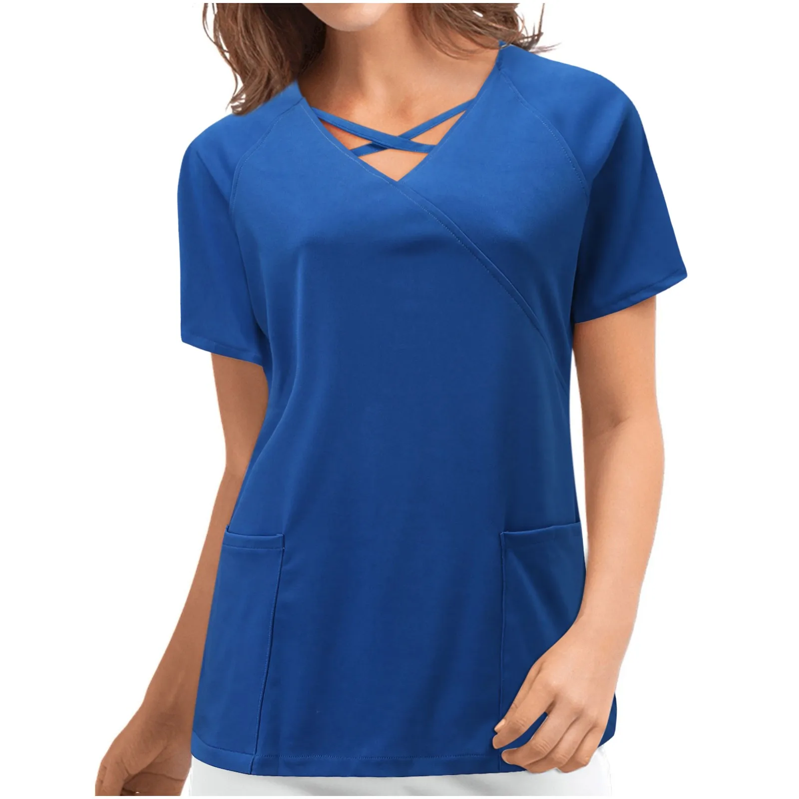 Oversized S-3XL Nurse Uniform Blouse For Women Cross Strap V-Neck Nursing Working Scrubs Tops uniformes clinicos mujer A40
Oversized S-3XL Nurse Uniform Blouse For Women Cross Strap V-Neck Nursing Working Scrubs Tops uniformes clinicos mujer A40