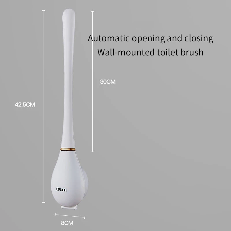 The new household non-dead corner silicone toilet brush can be wall-mounted creative automatic opening and closing toilet brush
The new household non-dead corner silicone toilet brush can be wall-mounted creative automatic opening and closing toilet brush