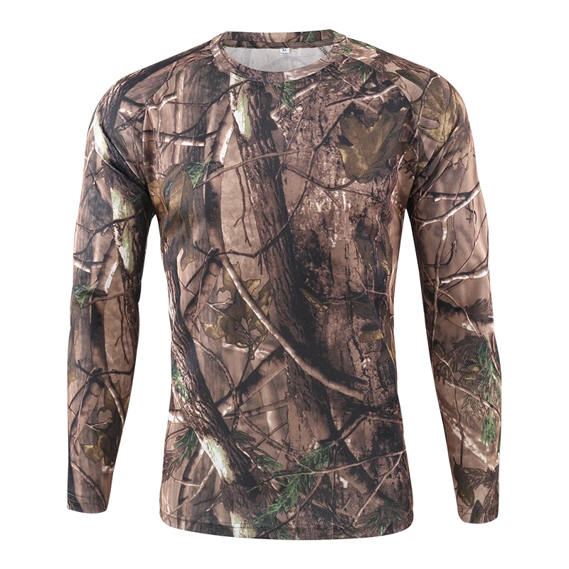 Outdoor sports Camouflage T-shirt Quick Dry O Neck Long Sleeve Tactical T-shirt for Hunting Hiking Camping
Outdoor sports Camouflage T-shirt Quick Dry O Neck Long Sleeve Tactical T-shirt for Hunting Hiking Camping
