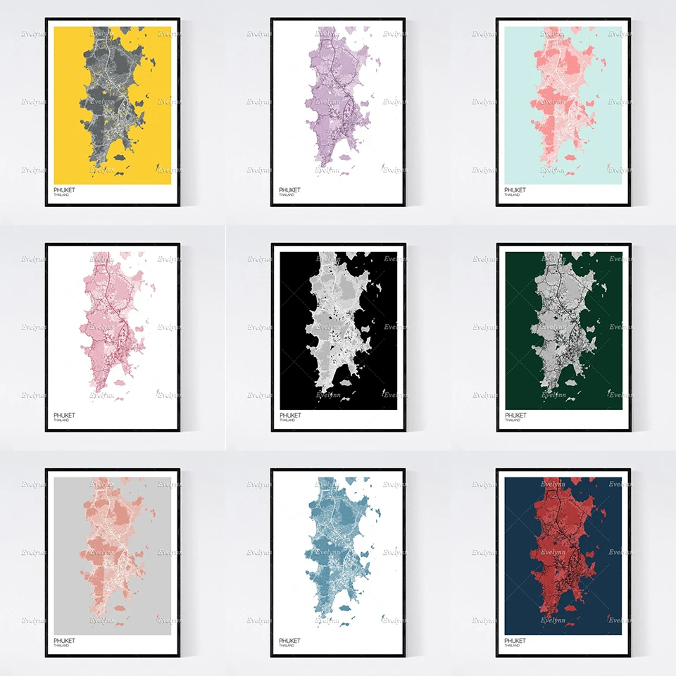 Phuket, Thailand Map Nordic Retro Minimalism Painting Posters and Prints on Canvas Wall Art Modular Pictures Home Decor Gift
Phuket, Thailand Map Nordic Retro Minimalism Painting Posters and Prints on Canvas Wall Art Modular Pictures Home Decor Gift