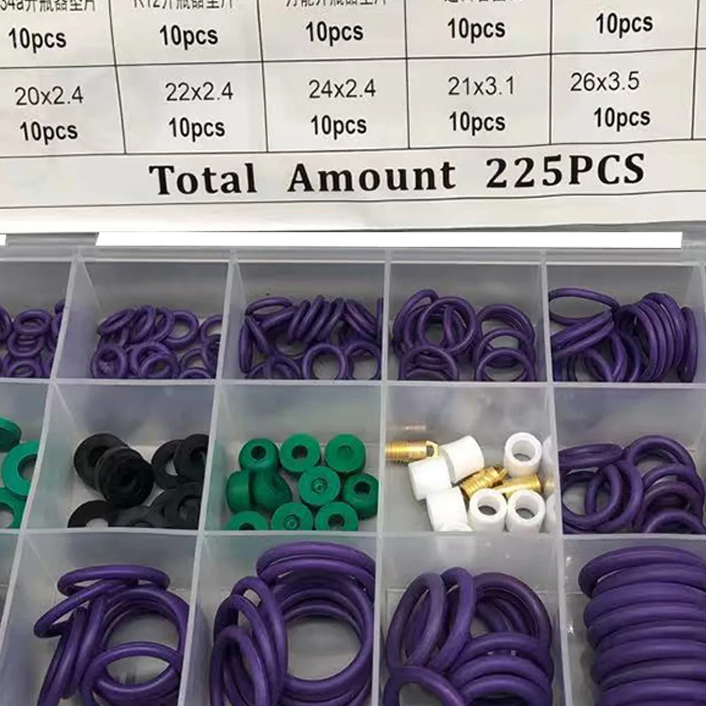 18 Models O Type Ring Gaskets 225pcs Set Air Conditioning Compressor Seal Kit R22/R134a
18 Models O Type Ring Gaskets 225pcs Set Air Conditioning Compressor Seal Kit R22/R134a