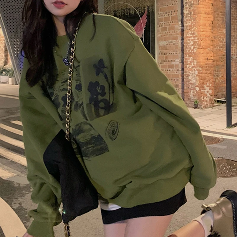 Sweatshirts Women Spring Autumn Soft Harajuku Chic Top Printing Hoodie Loose Pullover Basic Style Womens Sweatshirt
Sweatshirts Women Spring Autumn Soft Harajuku Chic Top Printing Hoodie Loose Pullover Basic Style Womens Sweatshirt