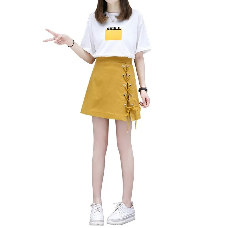 Summer Tracksuit Women 2 Two Piece Set Letter Short Sleeve T-Shirt and Mini Skirt Leisure Suits Fashion Casual Women Outfit Ropa
Summer Tracksuit Women 2 Two Piece Set Letter Short Sleeve T-Shirt and Mini Skirt Leisure Suits Fashion Casual Women Outfit Ropa